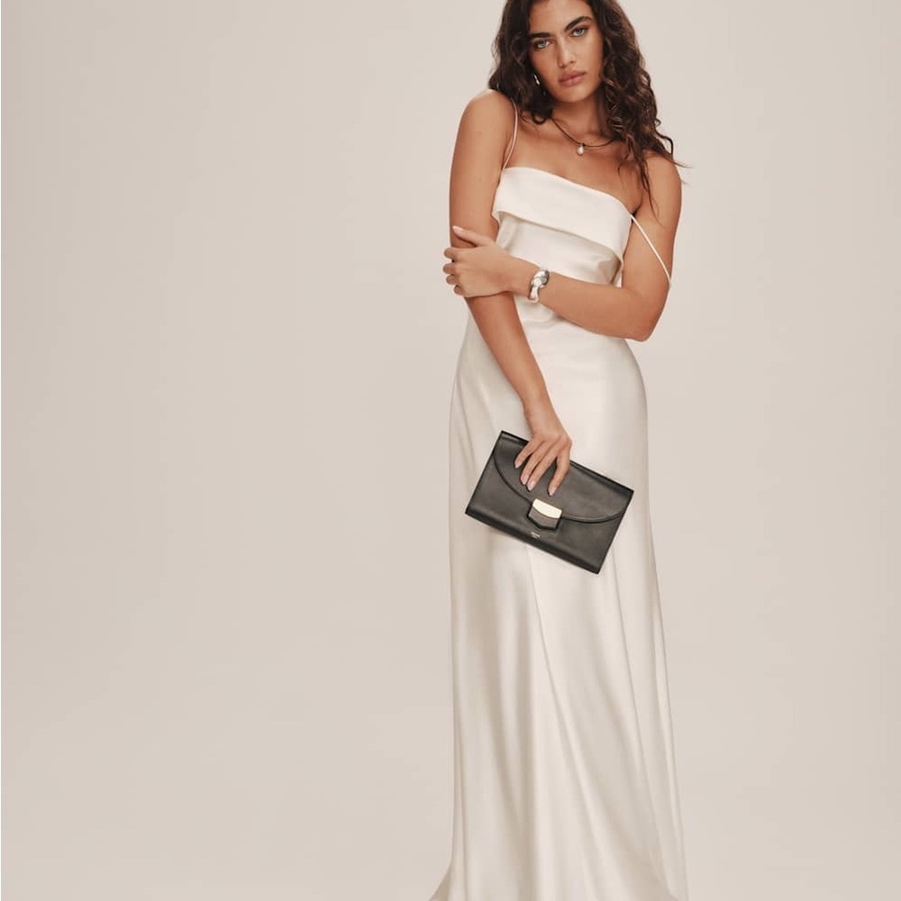 Reformation Silk Cream Dress - Picture 3 of 8